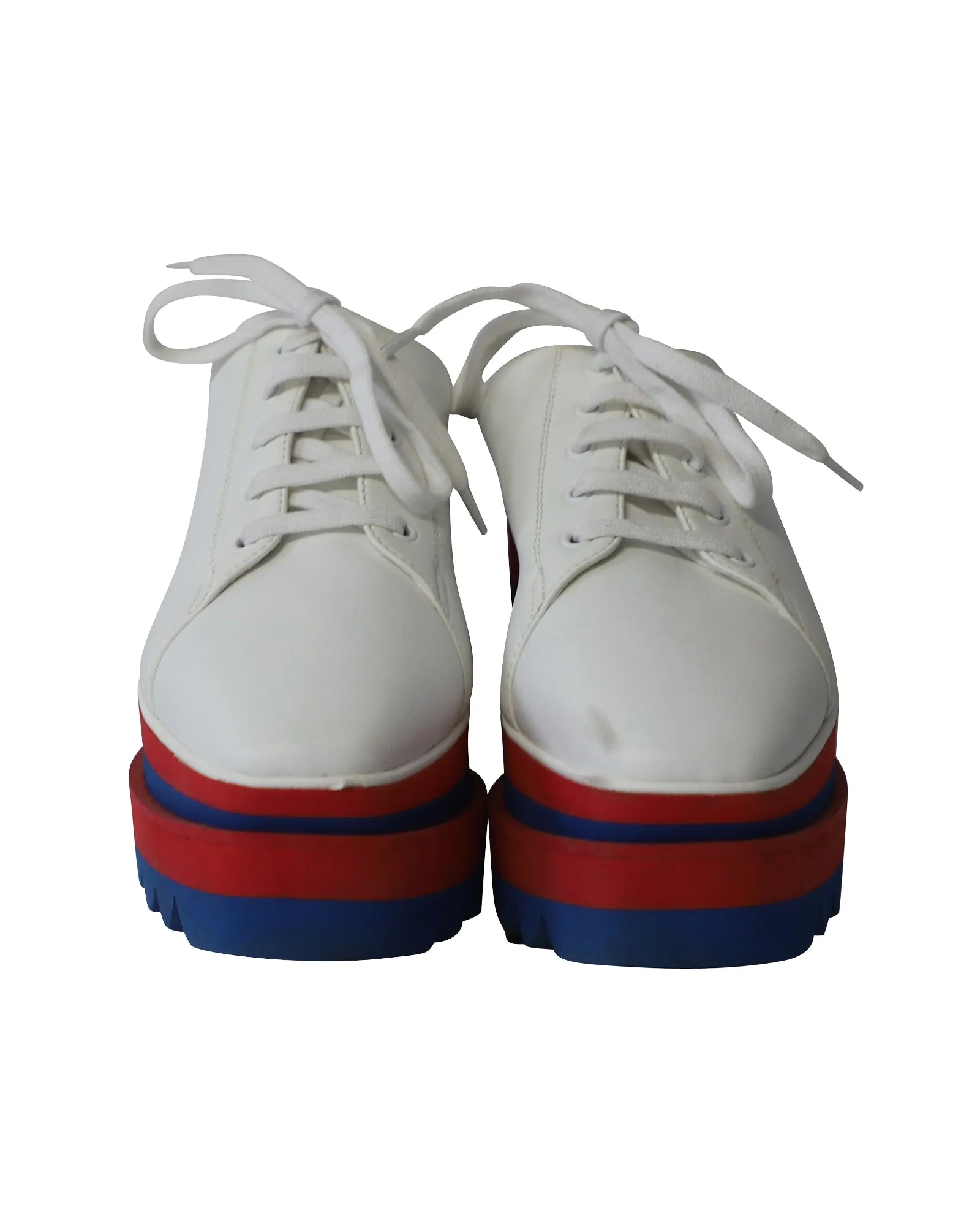 Stella Mccartney Elyse Platform Brogues in White Vegan Leather