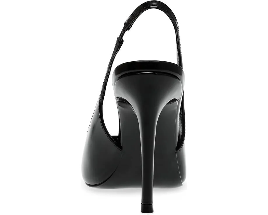 Steve Madden Reyes Women's 10 Black Leather Pointed Toe Slingback Heels FZP578