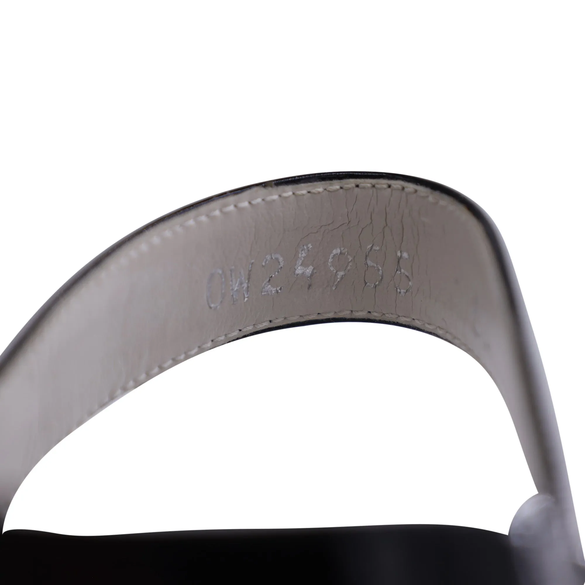 Stuart Weitzman Ankle Strap Bi-Color Sandals in Black and White Leather