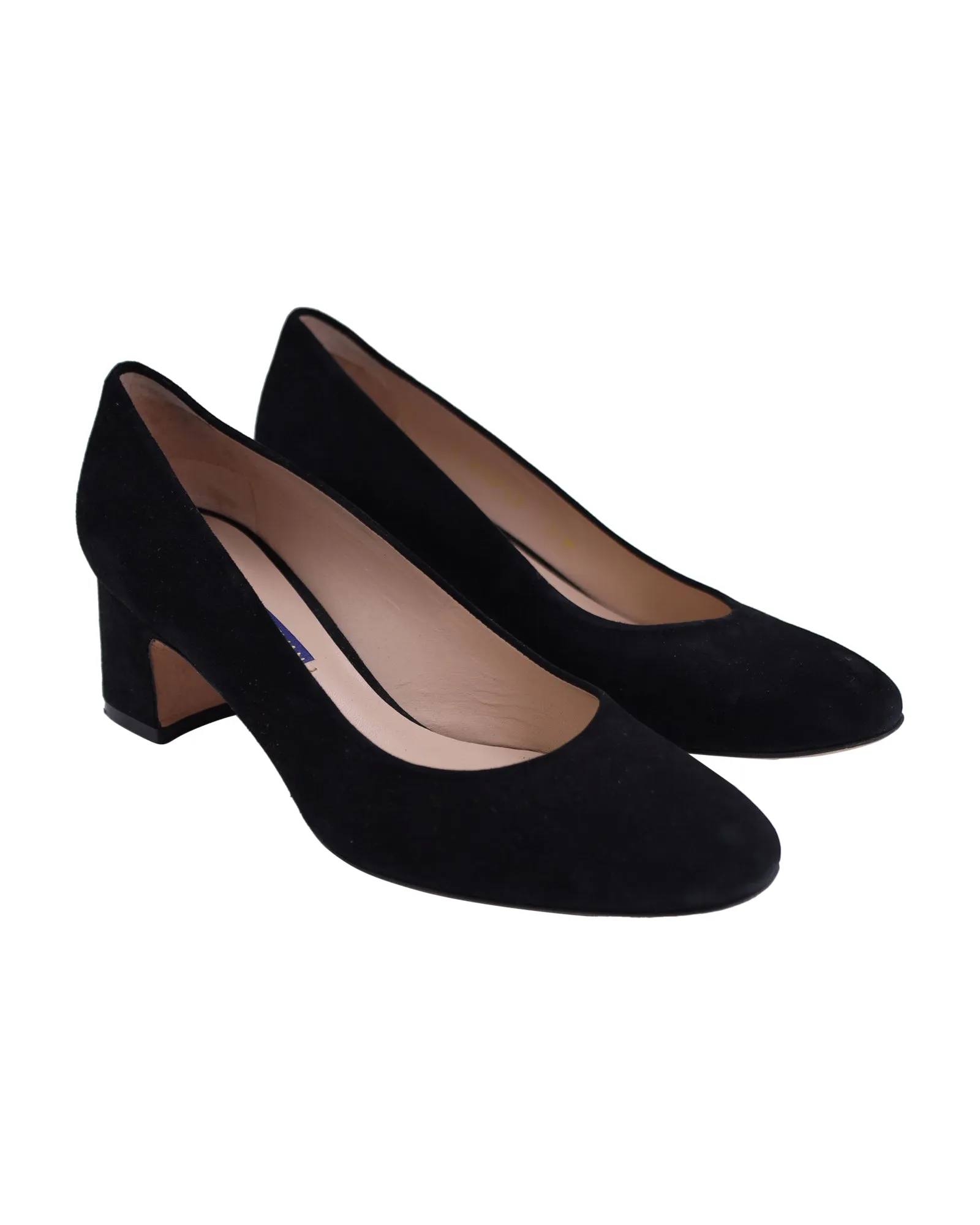 Stuart Weitzman Mary Ann 60 Pumps in Black Suede