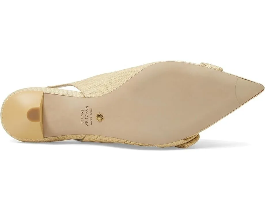 Stuart Weitzman Sofia 50 Pumps Women's US 6 Wheat Slingback Kitten Heel ZPO1864
