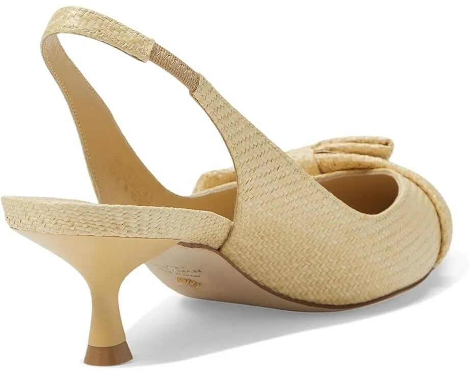 Stuart Weitzman Sofia 50 Pumps Women's US 6 Wheat Slingback Kitten Heel ZPO1864