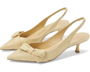 Stuart Weitzman Sofia 50 Pumps Women's US 6 Wheat Slingback Kitten Heel ZPO1864