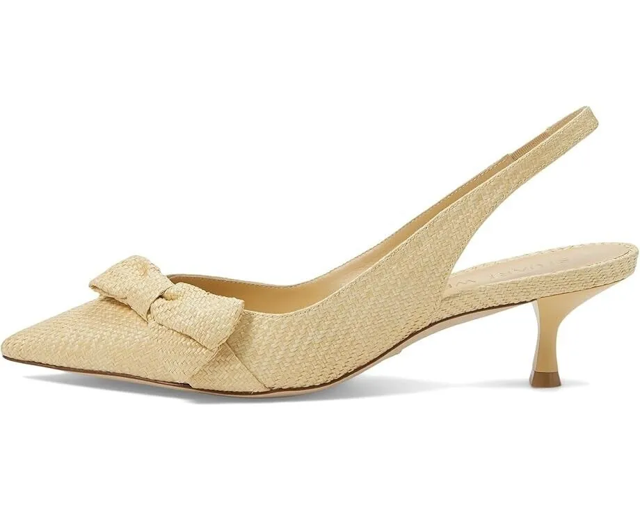 Stuart Weitzman Sofia 50 Pumps Women's US 6 Wheat Slingback Kitten Heel ZPO1864