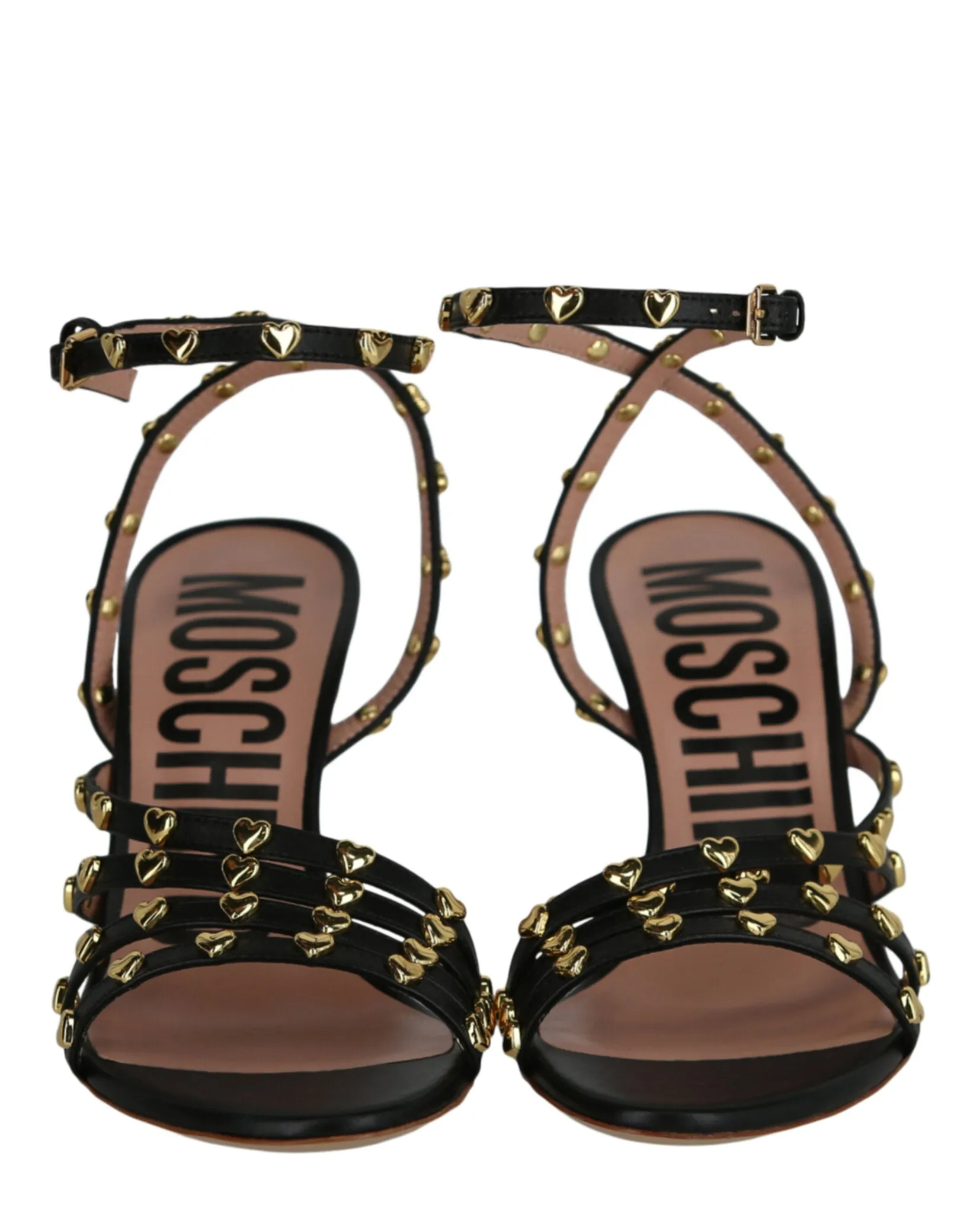 Stud-Embellished Heel Sandals