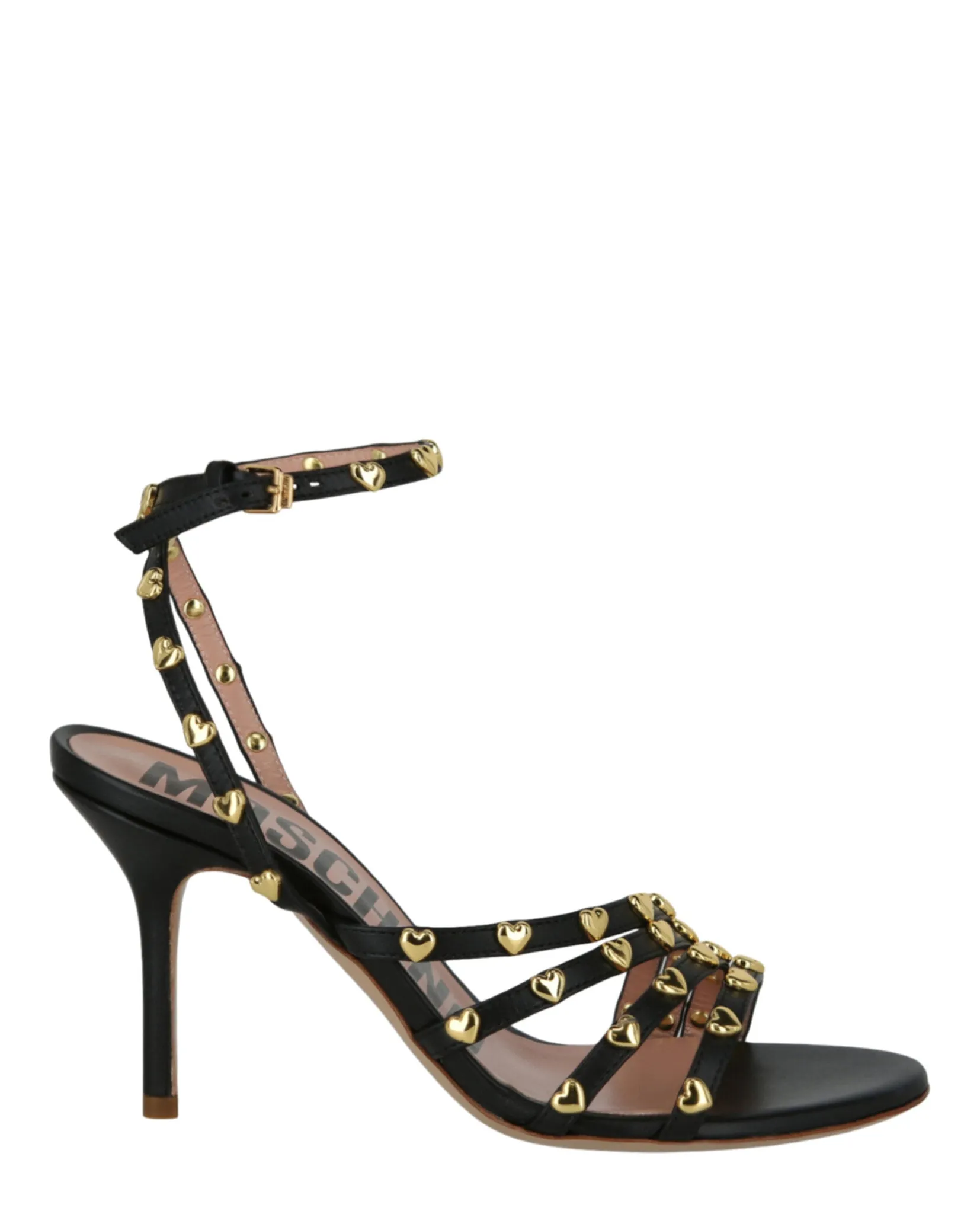 Stud-Embellished Heel Sandals