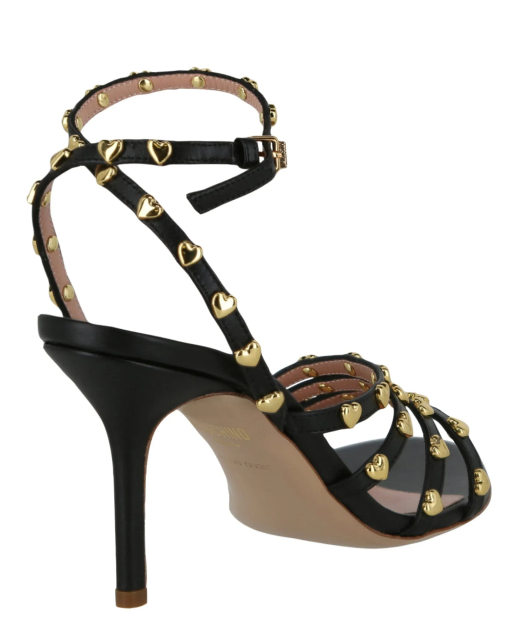 Stud-Embellished Heel Sandals