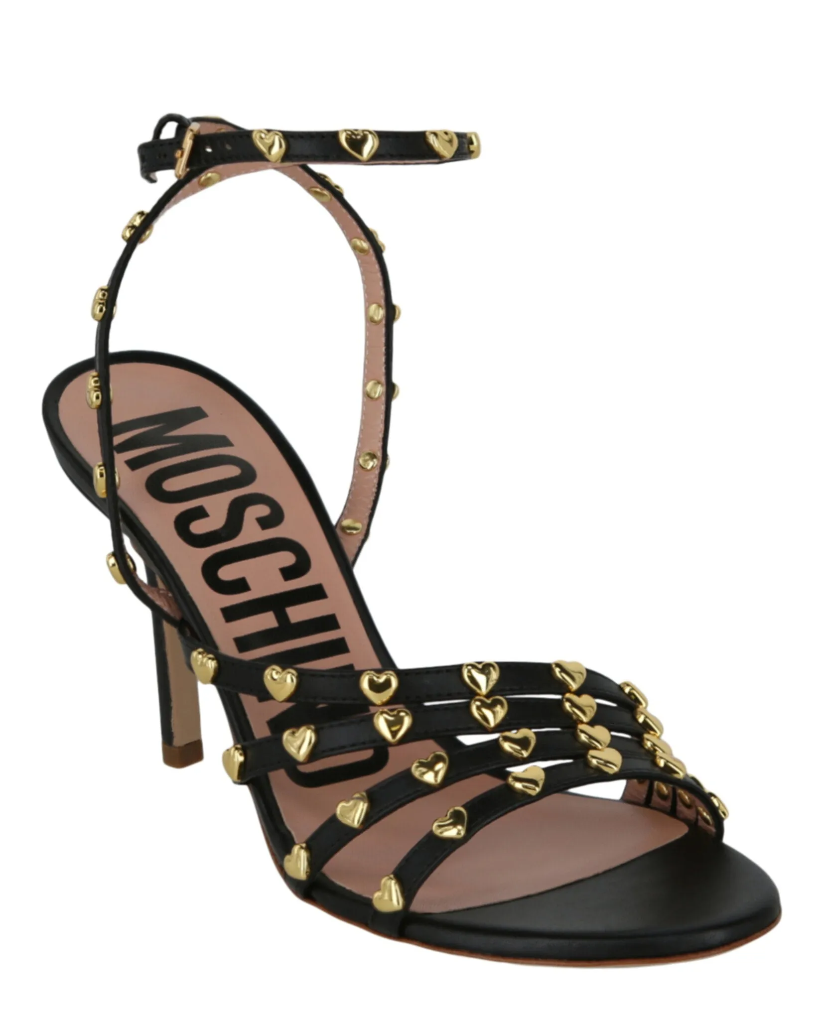 Stud-Embellished Heel Sandals