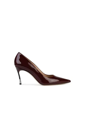Superblade' Burgundy Shiny Leather Pumps