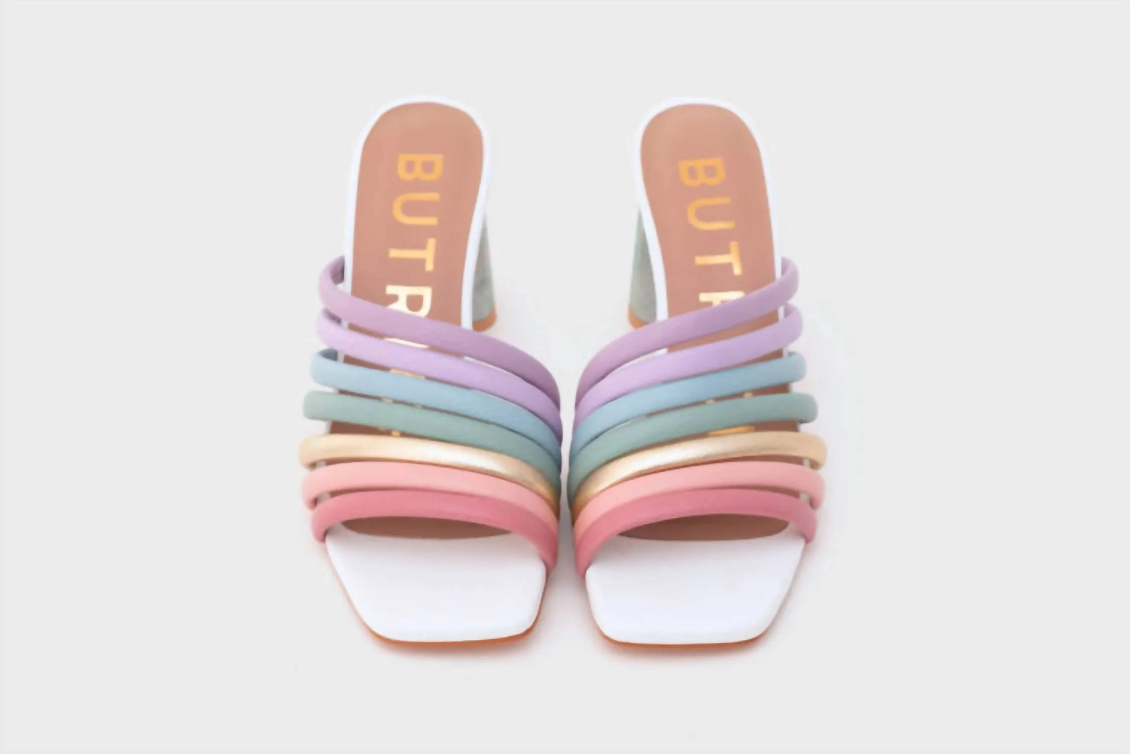 Sweet Sunshine Straps Heels In Multi