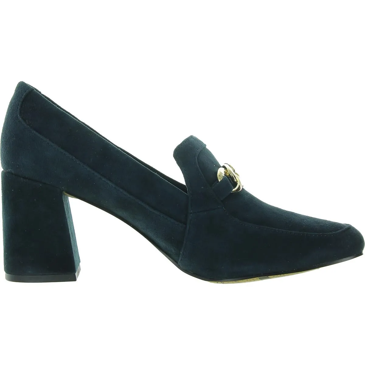 TAM Womens Embellished Man Made Loafer Heels