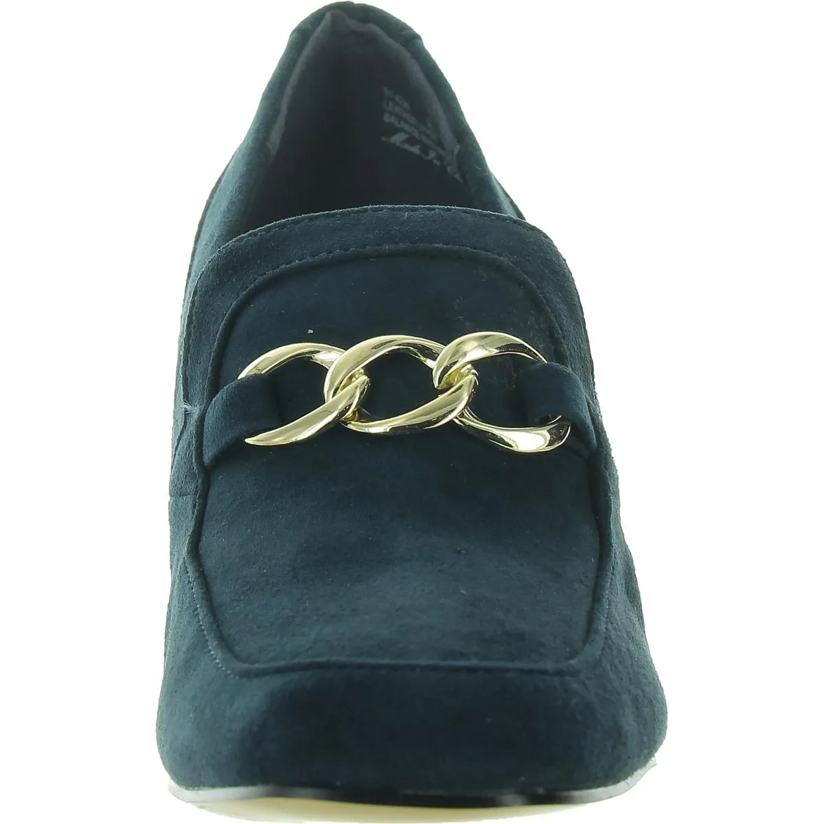 TAM Womens Embellished Man Made Loafer Heels