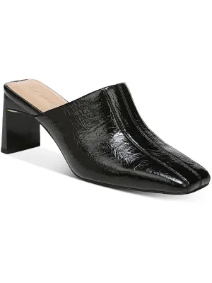 Tamera Womens Patent Leather Slip On Mules