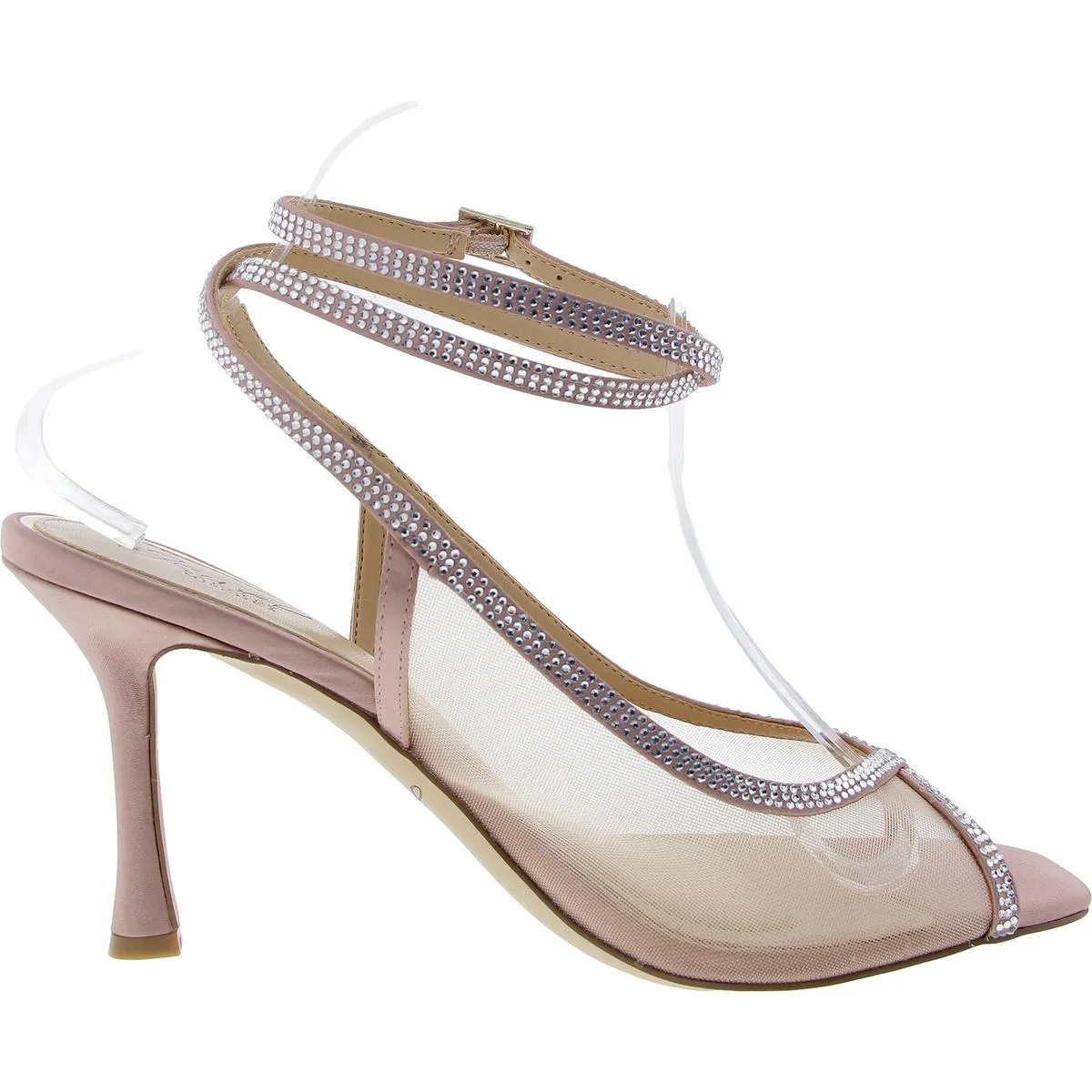 TAMERA  Womens Rhinestone Mesh Ankle Strap