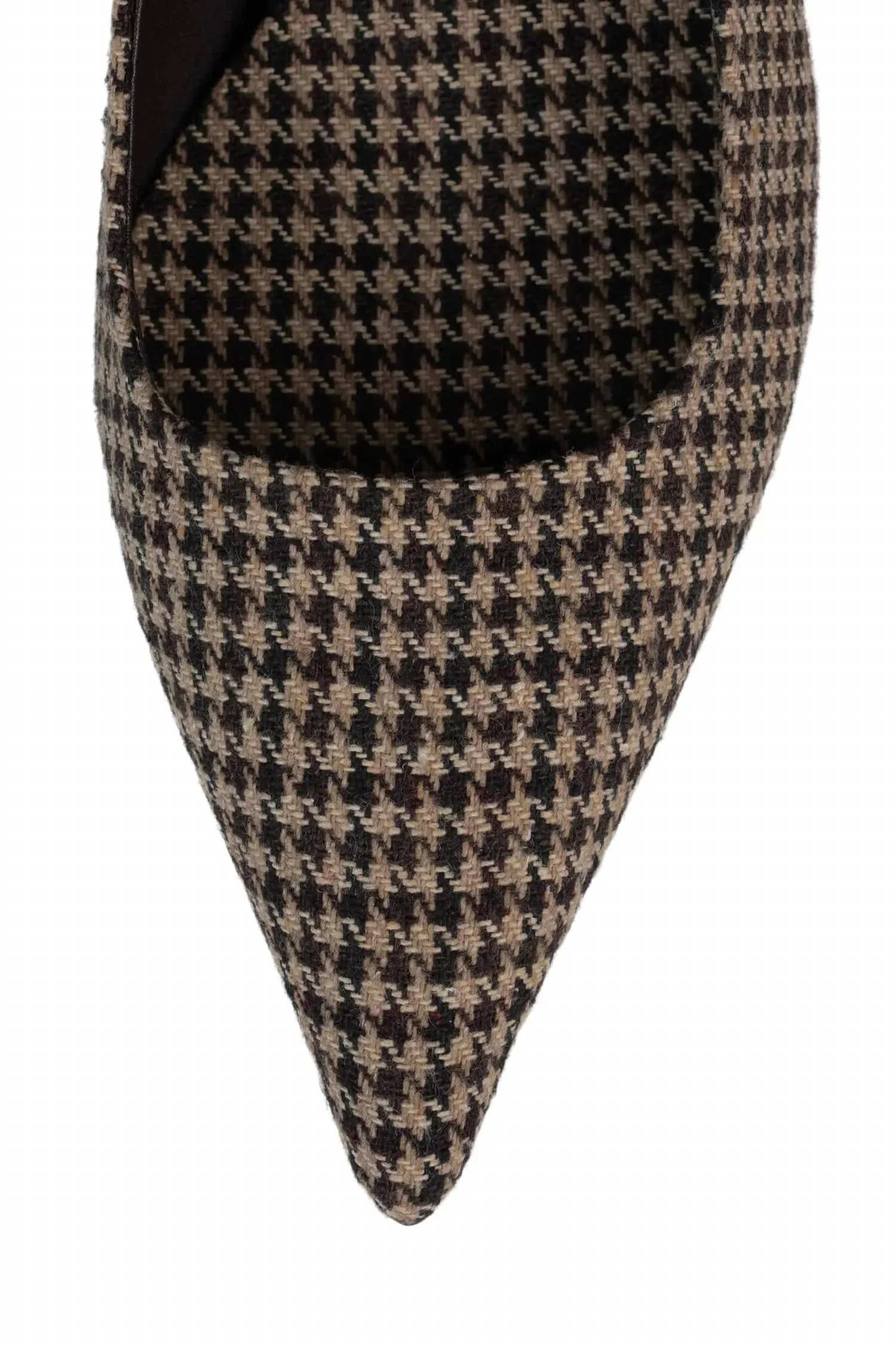 Tanya In Beige Brown Houndstooth