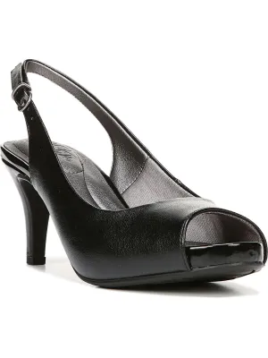 Teller Womens Embossed Slingback Ankle Strap
