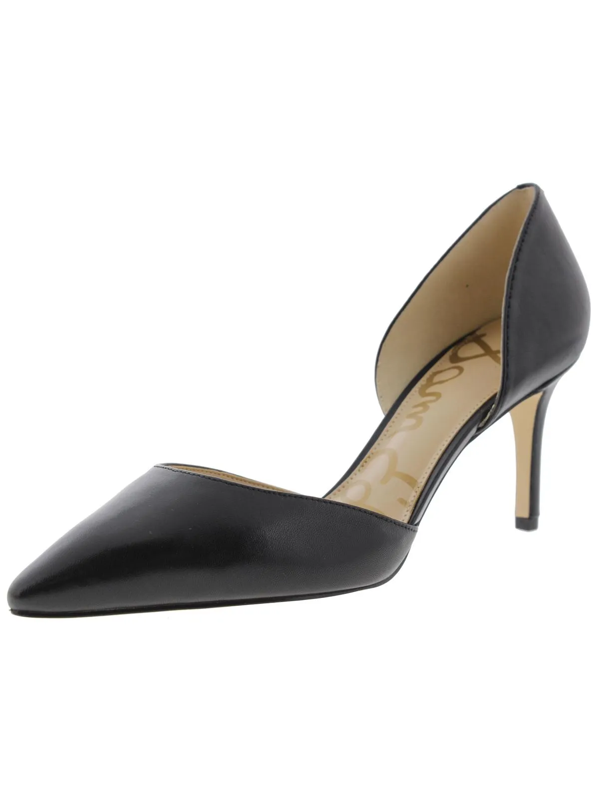 Telsa Womens Leather Pointed Toe Heels