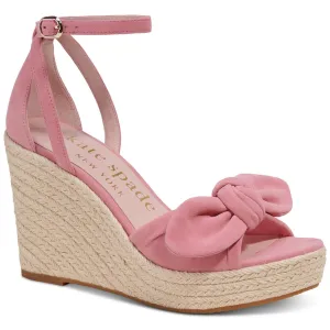 Tianna Womens Knot-Front Ankle Strap Wedge Sandals