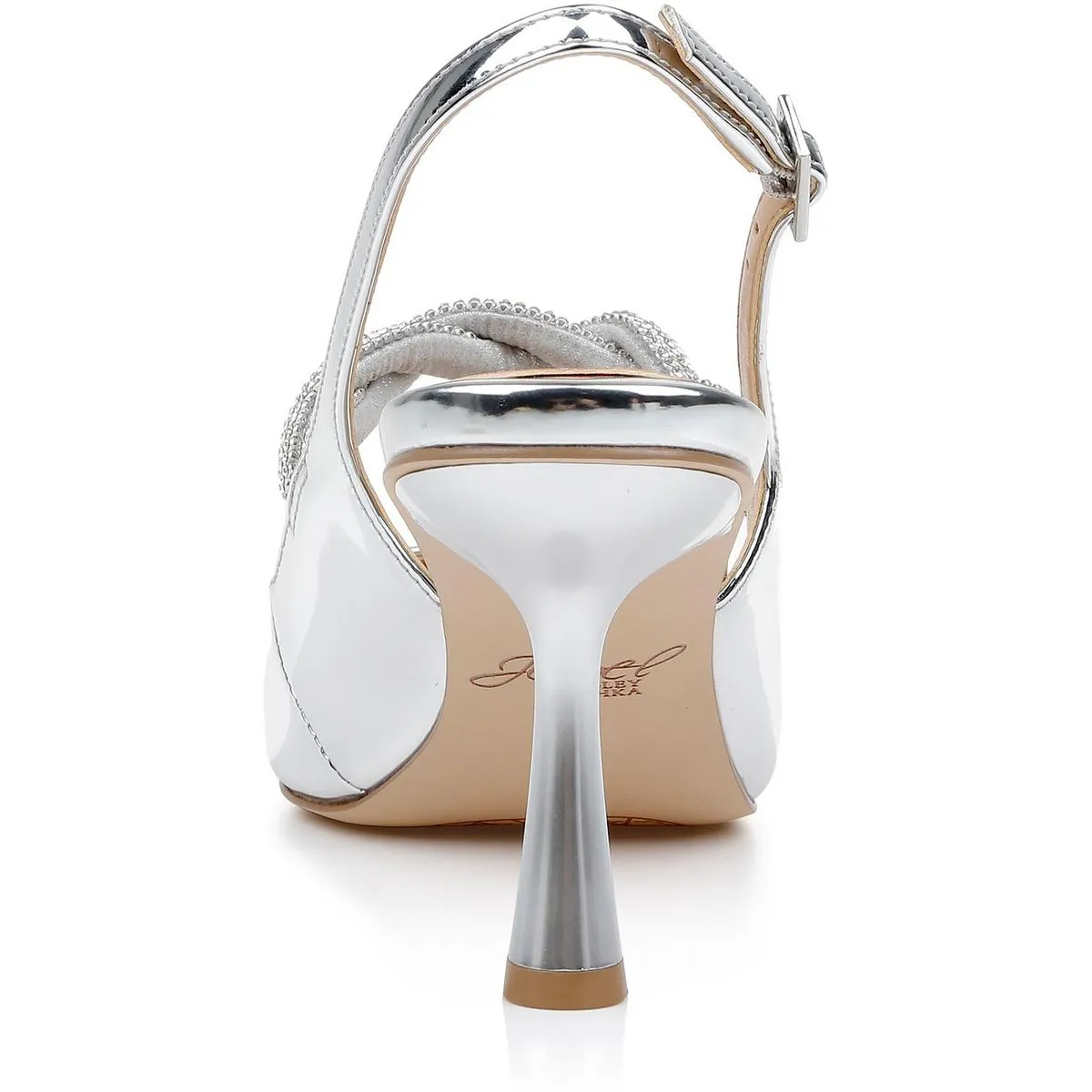 TIERNEYSILDIS` Womens Jeweled Manmade Slingback Heels