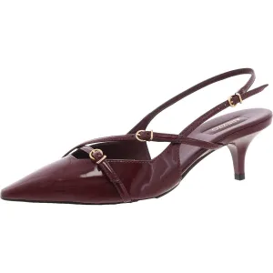 tiffany Mid Stiletto Pump Womens Pointed Toe Stiletto Slingback Heels