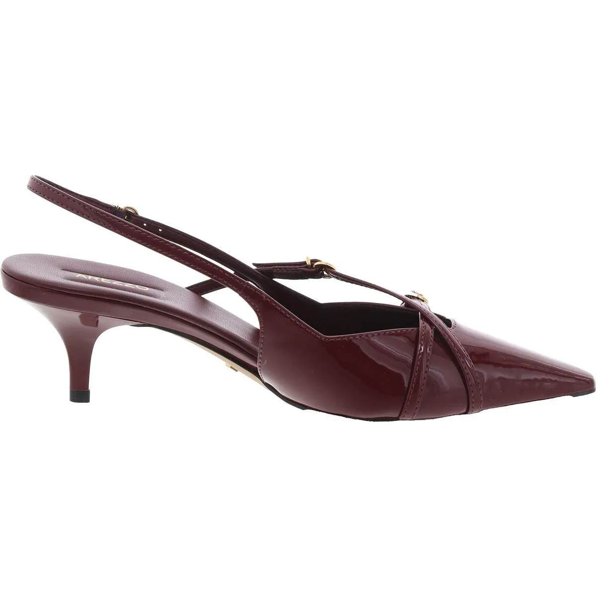 tiffany Mid Stiletto Pump Womens Pointed Toe Stiletto Slingback Heels