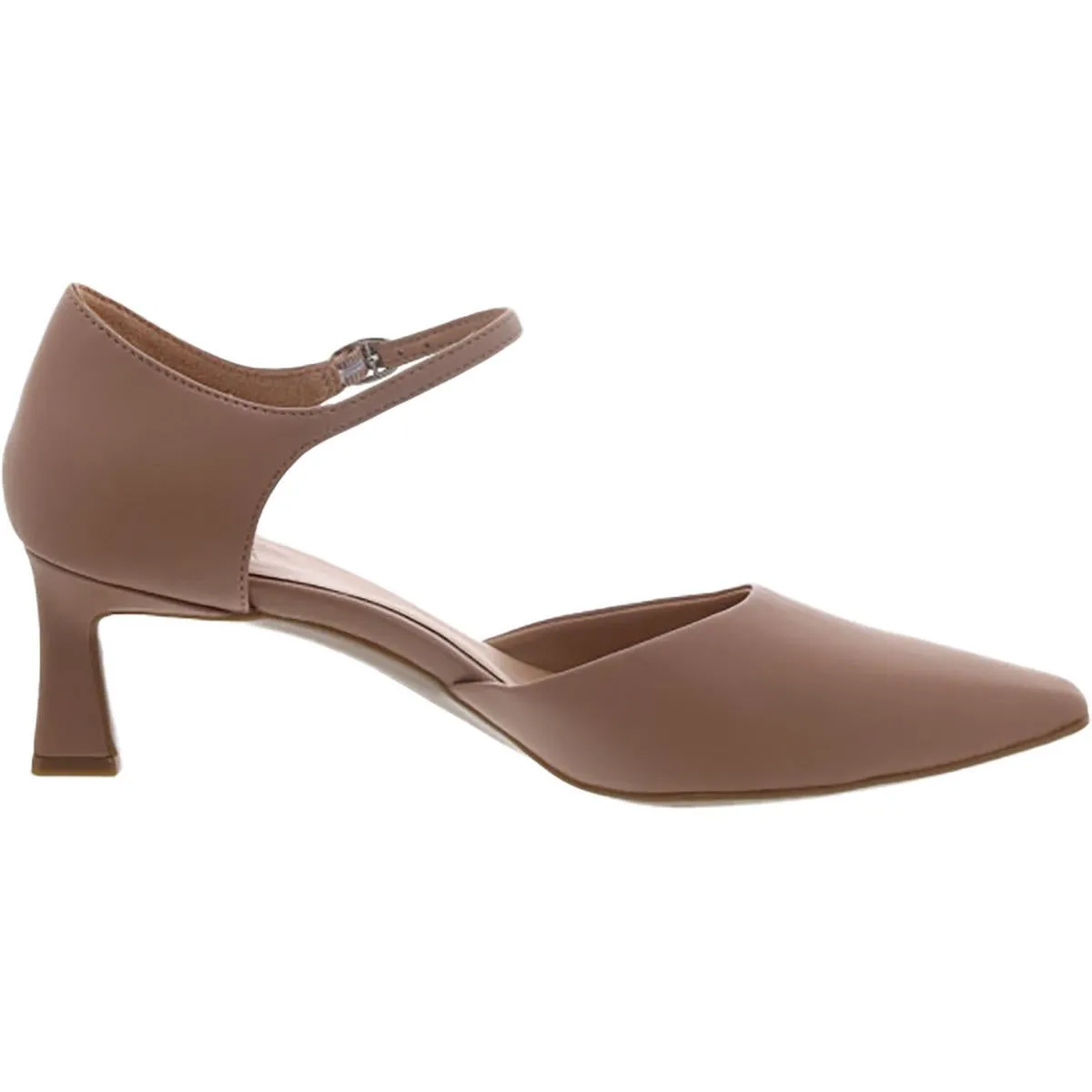 TILDA Womens Faux Leather Pointed toe Mary Jane Heels