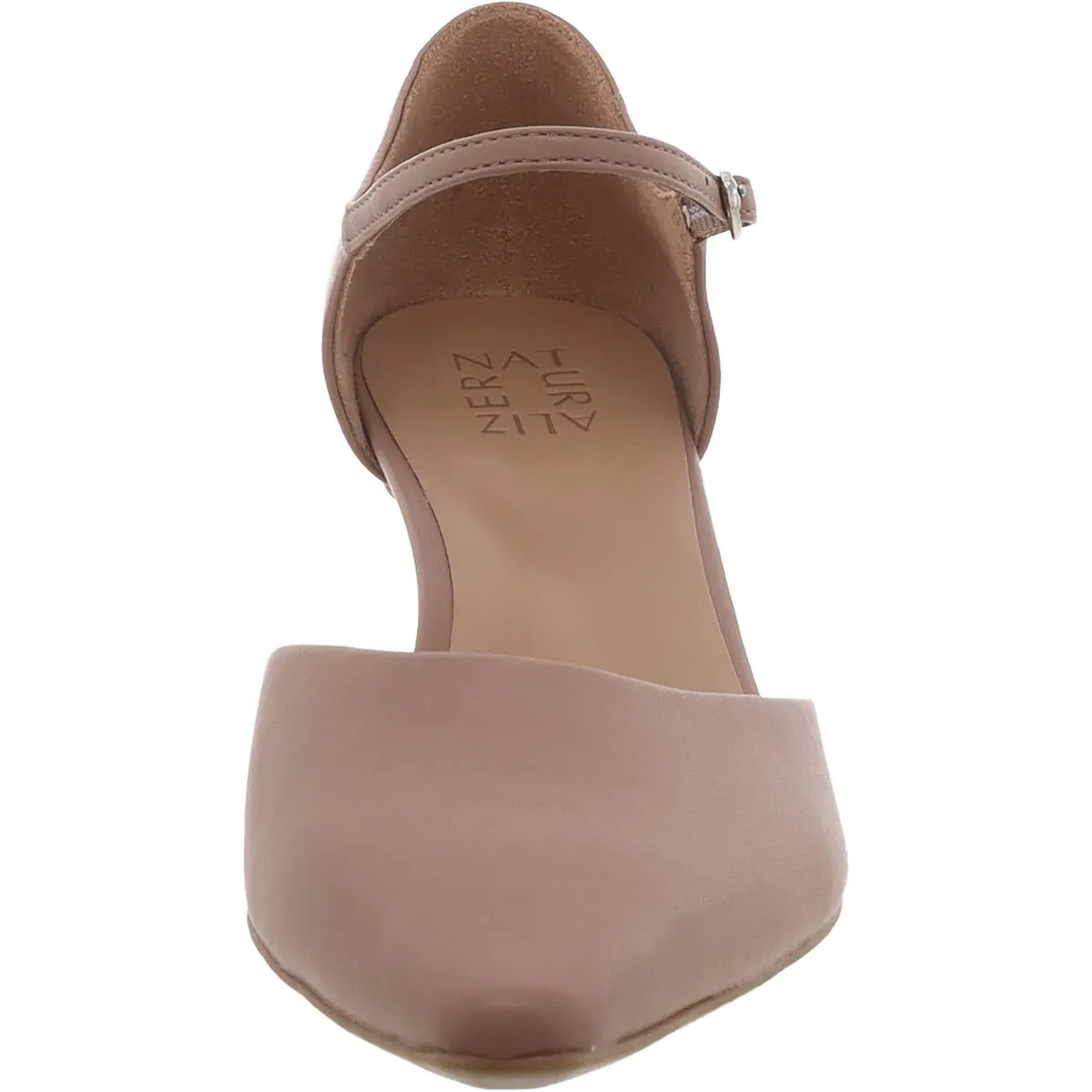 TILDA Womens Faux Leather Pointed toe Mary Jane Heels