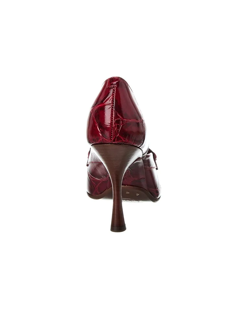 TODs Embossed Leather Pump