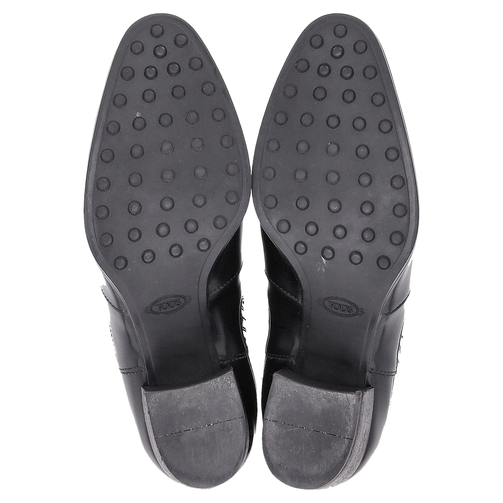 Tod's Glossed Ankle Boots in Black Leather