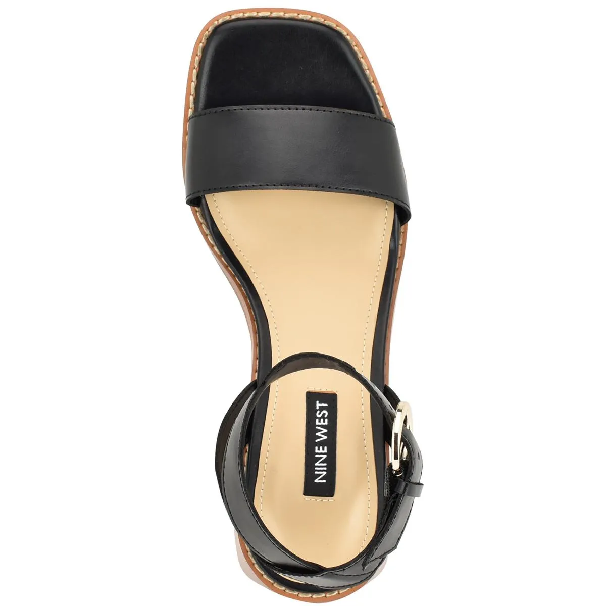 Torah Womens Faux Leather Block Heel Ankle Strap