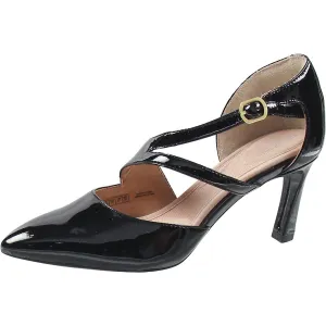 Total Motion Womens Buckle Leather D'Orsay Heels