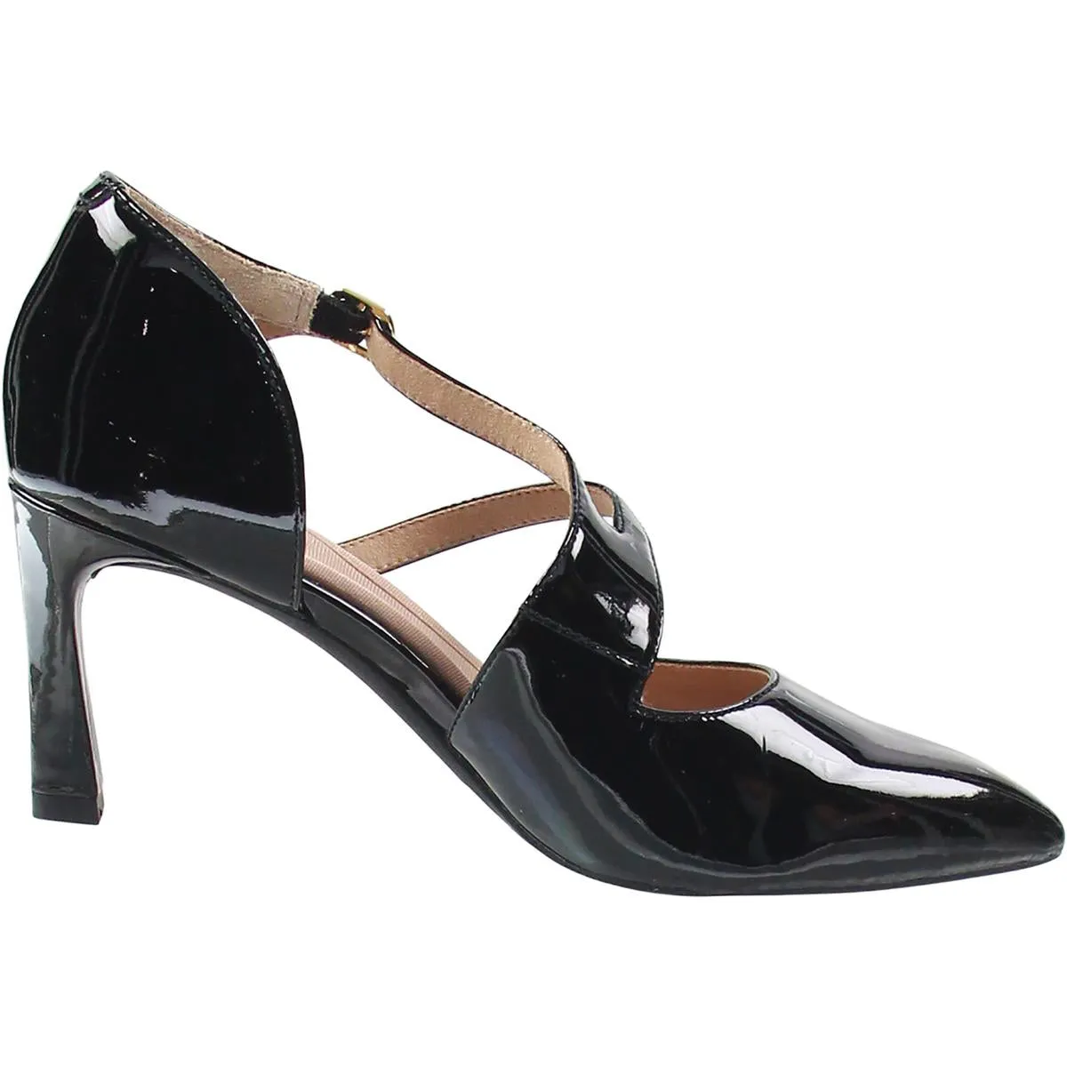 Total Motion Womens Buckle Leather D'Orsay Heels