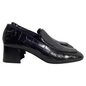 Totme The Block-Heel 55mm Loafers in Black Leather