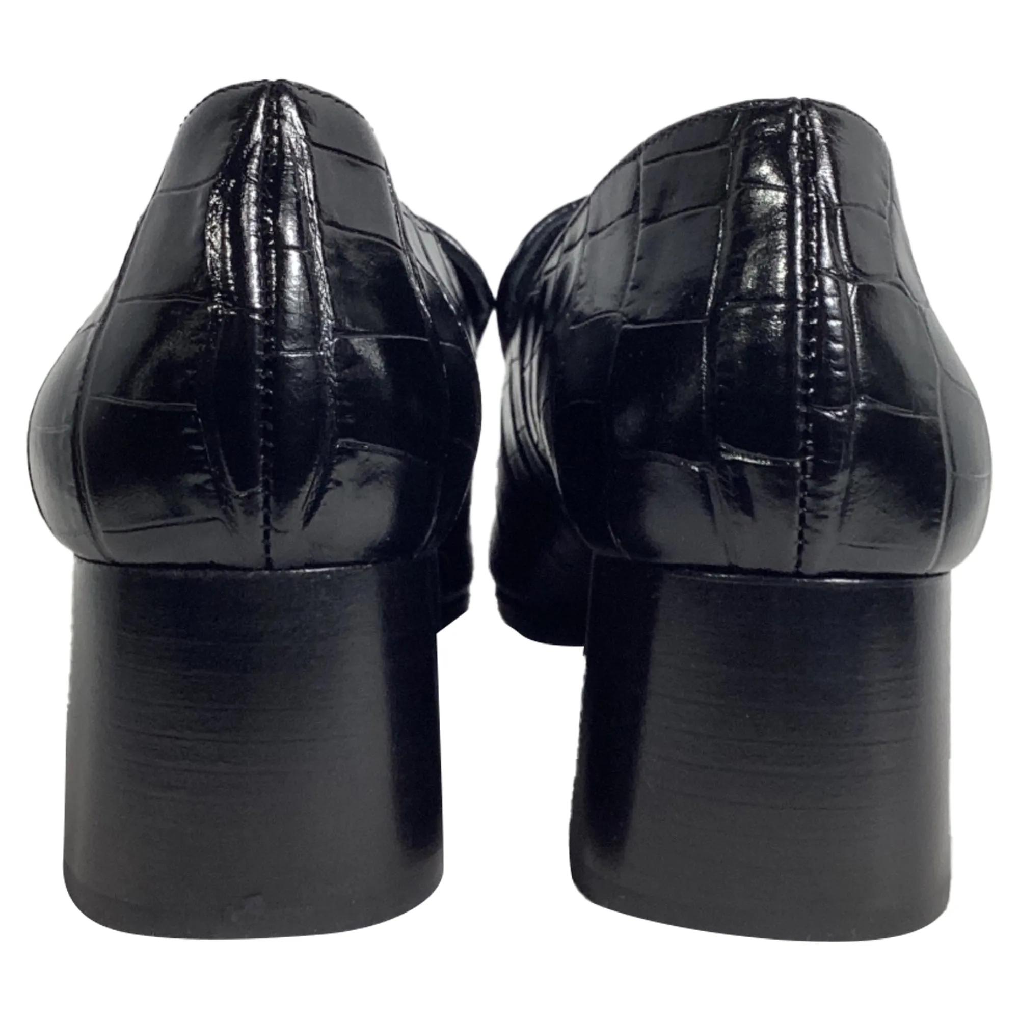 Totme The Block-Heel 55mm Loafers in Black Leather