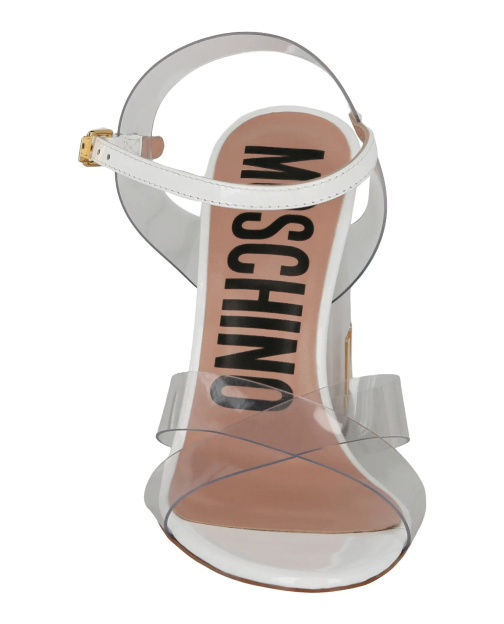 Transparent Logo Heel Sandals