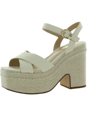 Trianna Womens Strappy Slingback Platform Heels