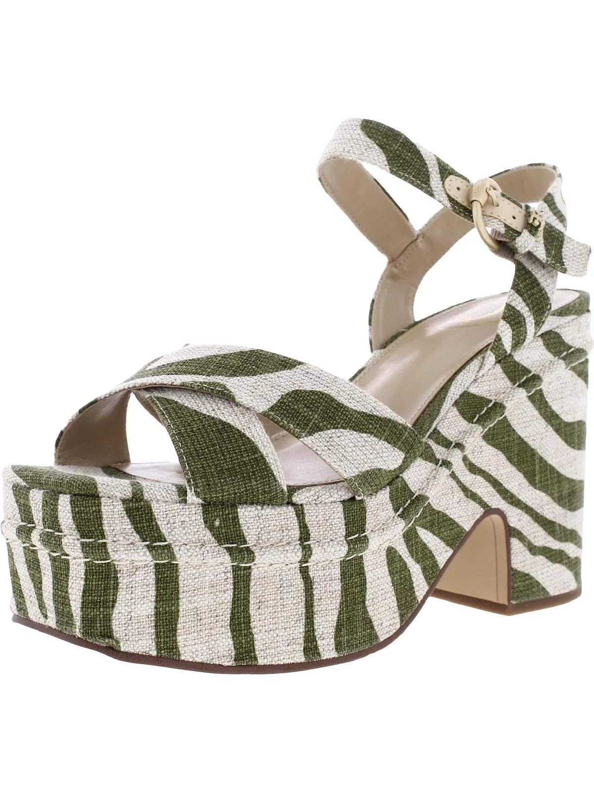 Trianna Womens Strappy Slingback Platform Heels