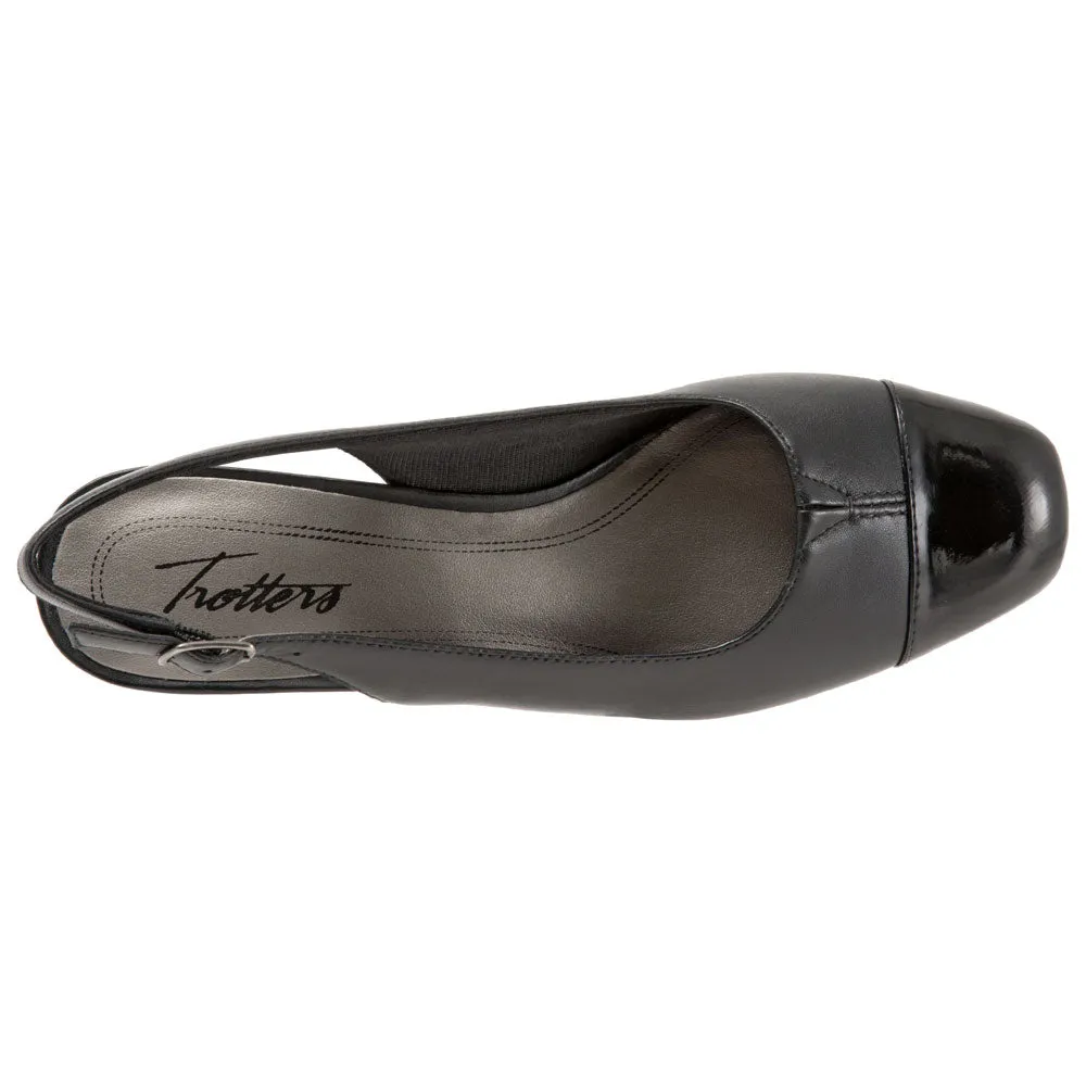 Trotters Dea Heel Black Leather/Patent Combi (Women's)