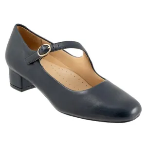 Trotters Desna Navy Kid Leather Heel (Women's)