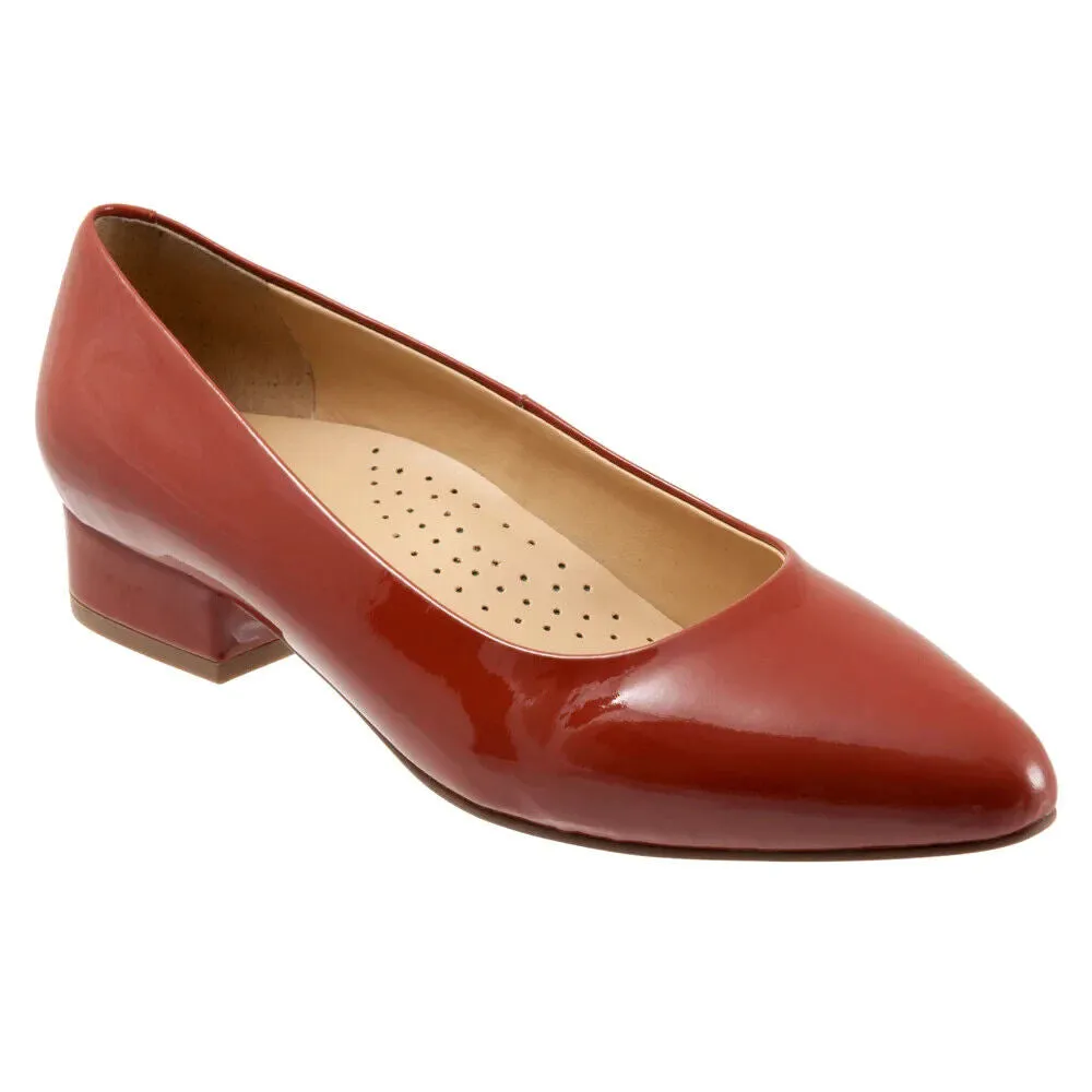 Trotters Jewel T2126-659 Pump Womens 10.5 Terracotta Patent Leather Shoes KHD632