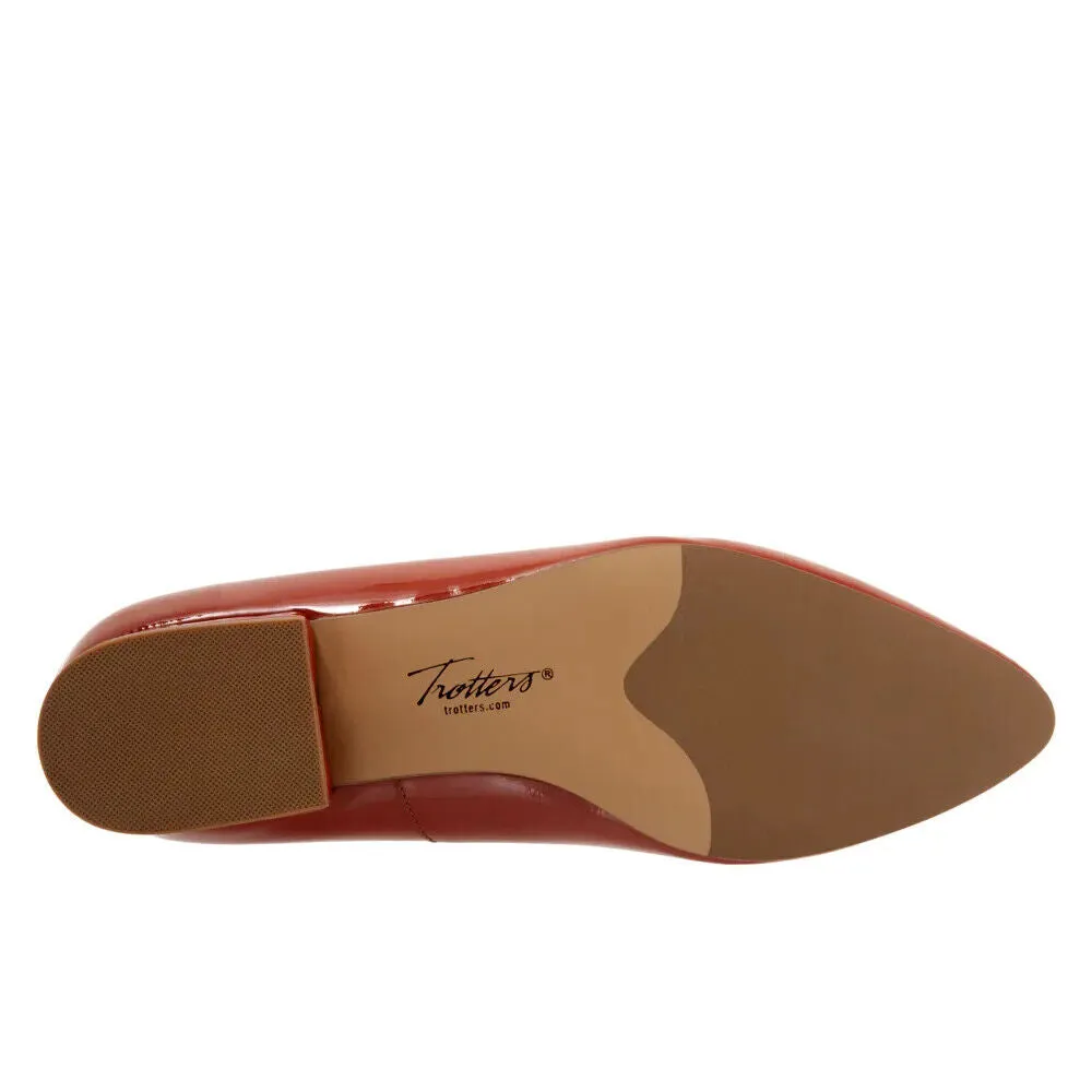 Trotters Jewel T2126-659 Pump Womens 10.5 Terracotta Patent Leather Shoes KHD632