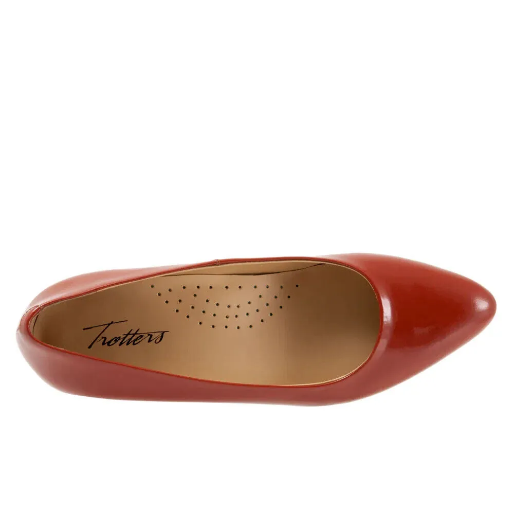 Trotters Jewel T2126-659 Pump Womens 10.5 Terracotta Patent Leather Shoes KHD632