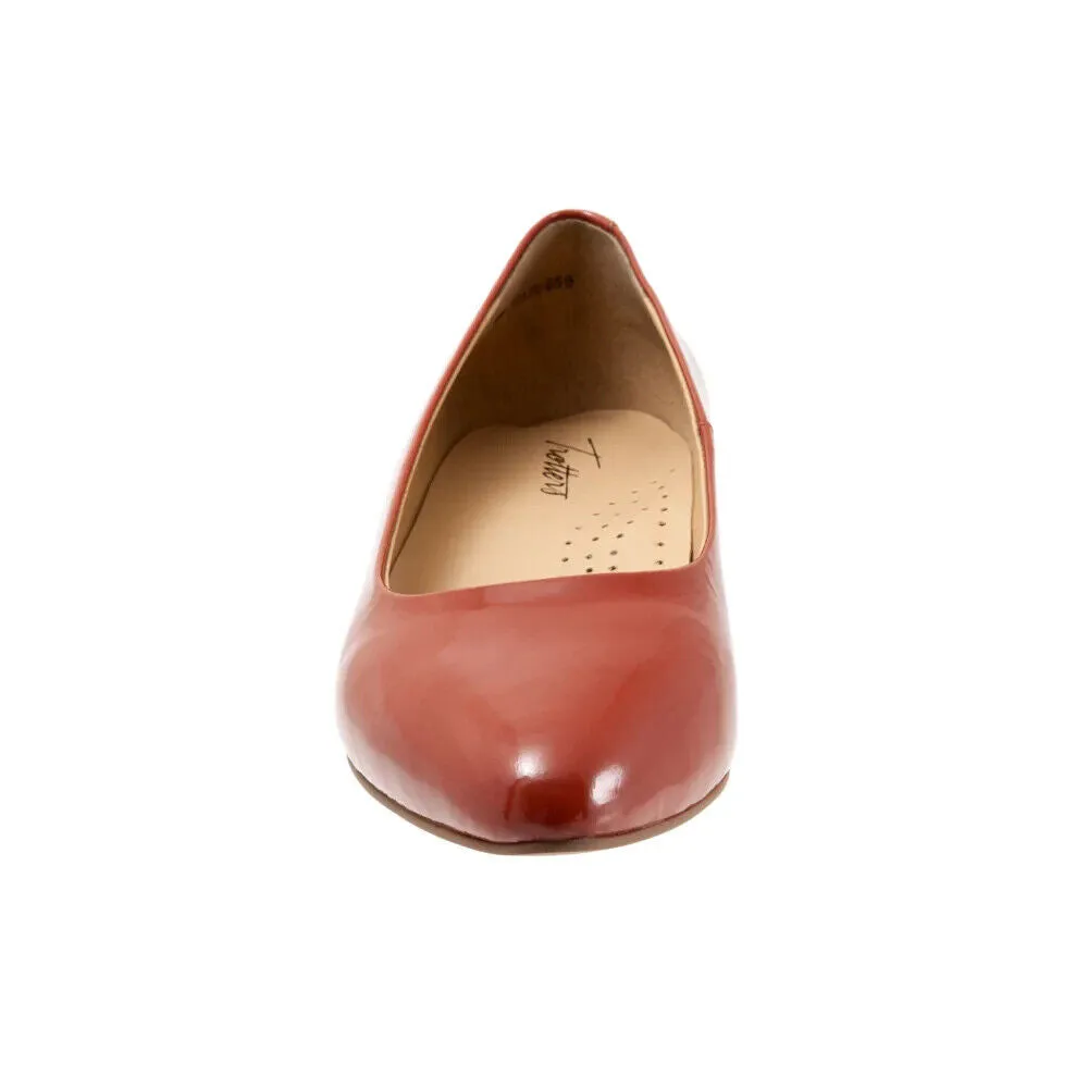 Trotters Jewel T2126-659 Pump Womens 10.5 Terracotta Patent Leather Shoes KHD632