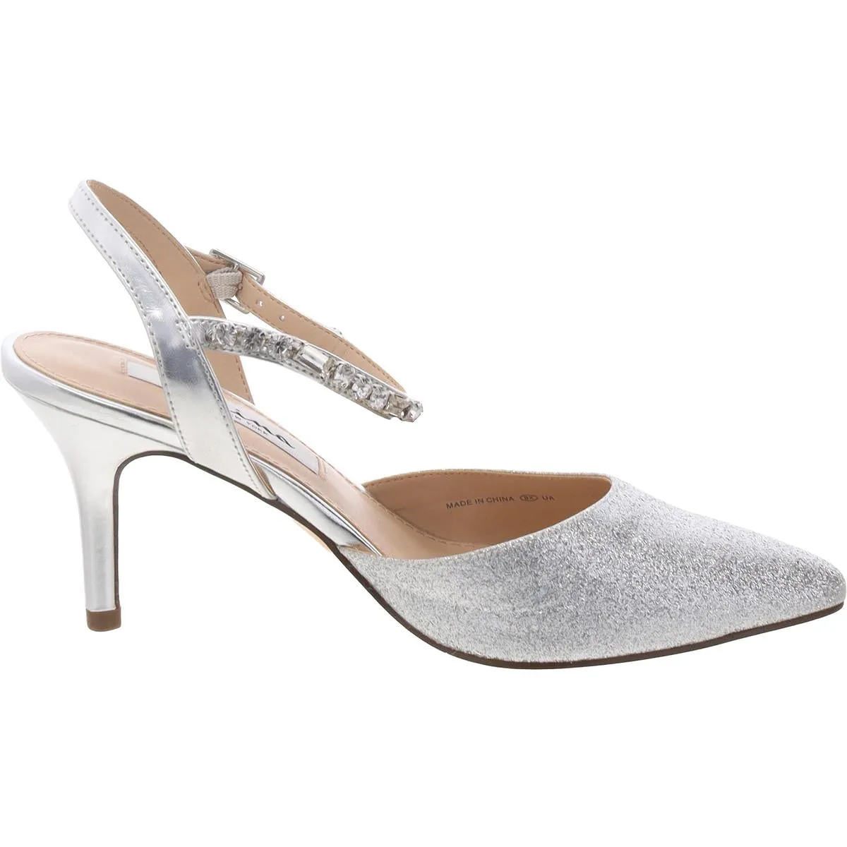 tucker Womens Satin Kitten Ankle Strap
