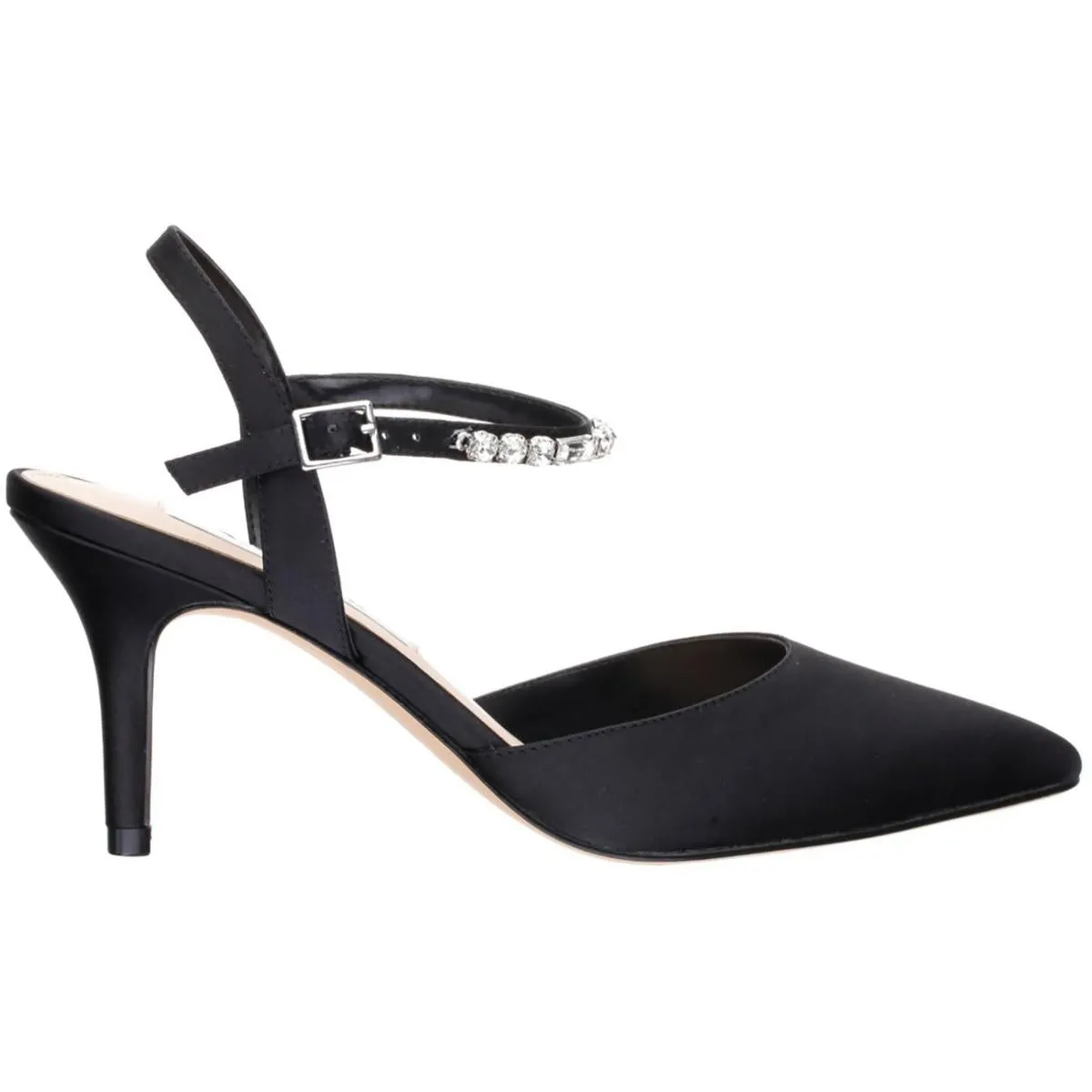 tucker Womens Satin Kitten Ankle Strap