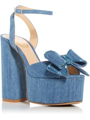 Upendi Womens Bow Denim Pumps