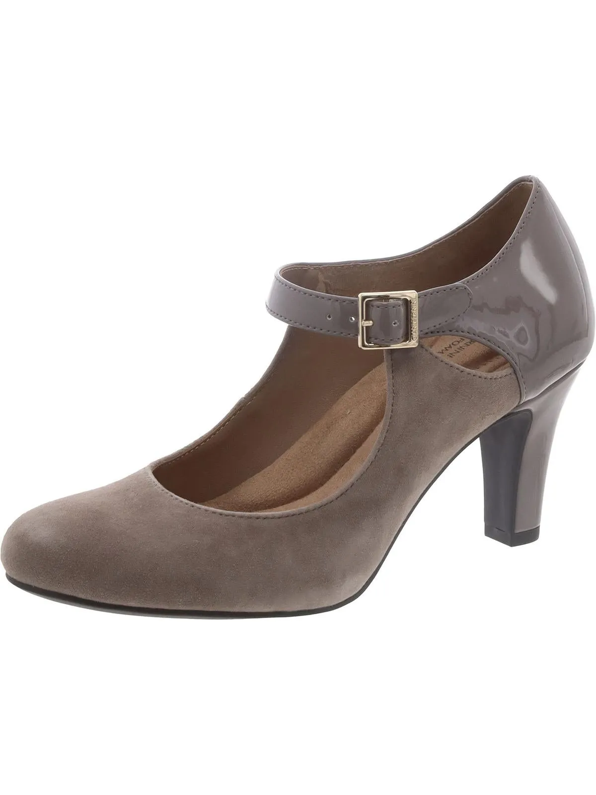 Velmahl Womens Patent Trim Slip On Pumps