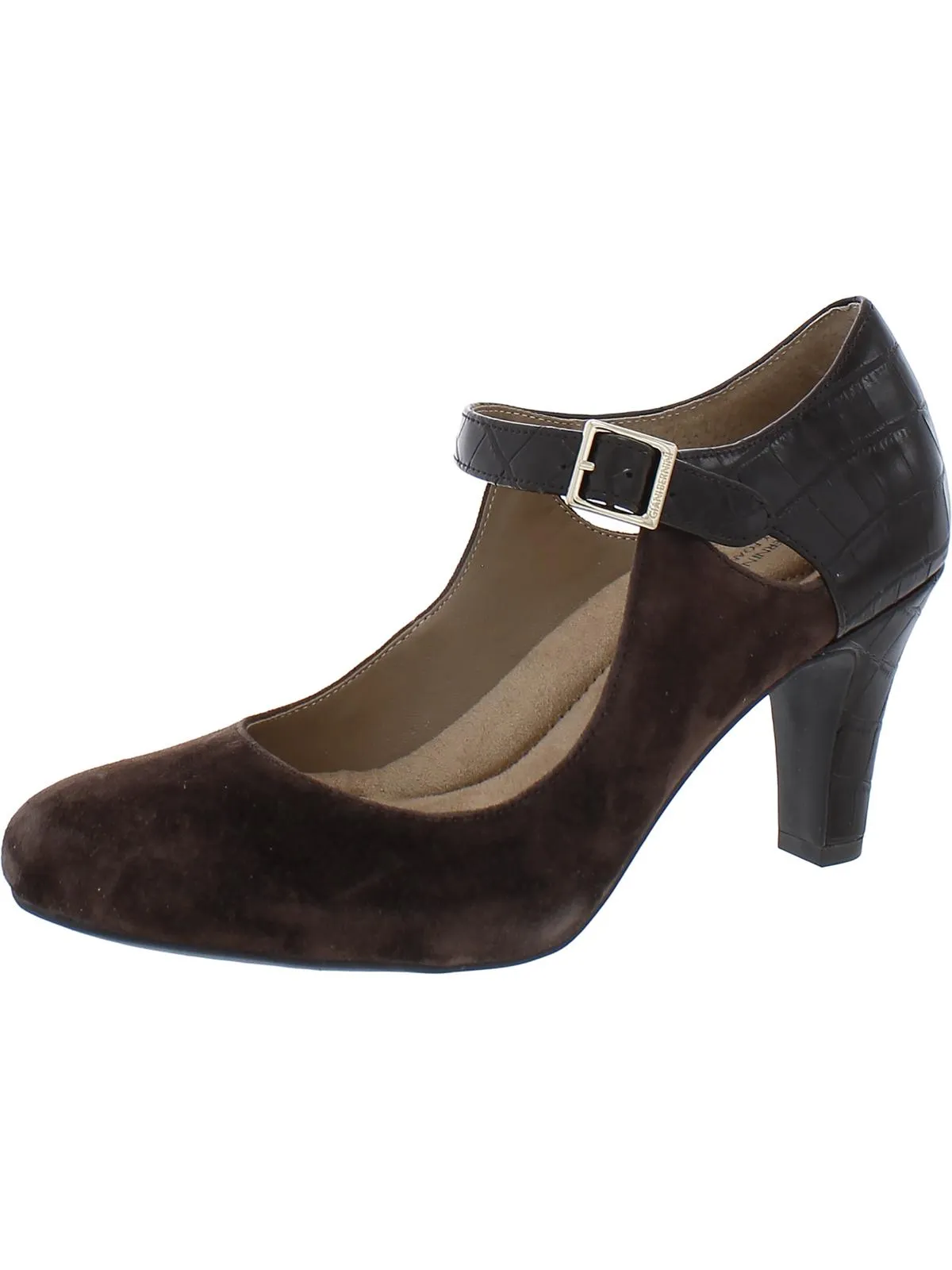 Velmahl Womens Patent Trim Slip On Pumps