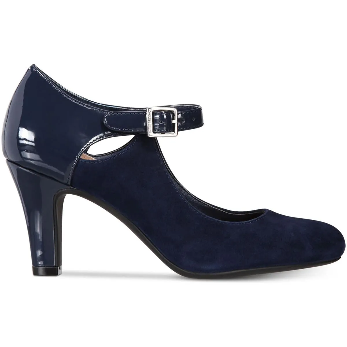 Velmahl Womens Patent Trim Slip On Pumps