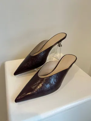 Venetian Kitten Heel In Aubergine